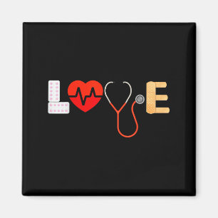 Love Nurse Funny Cute Novelty Graphic Idea Gift Va Magnet