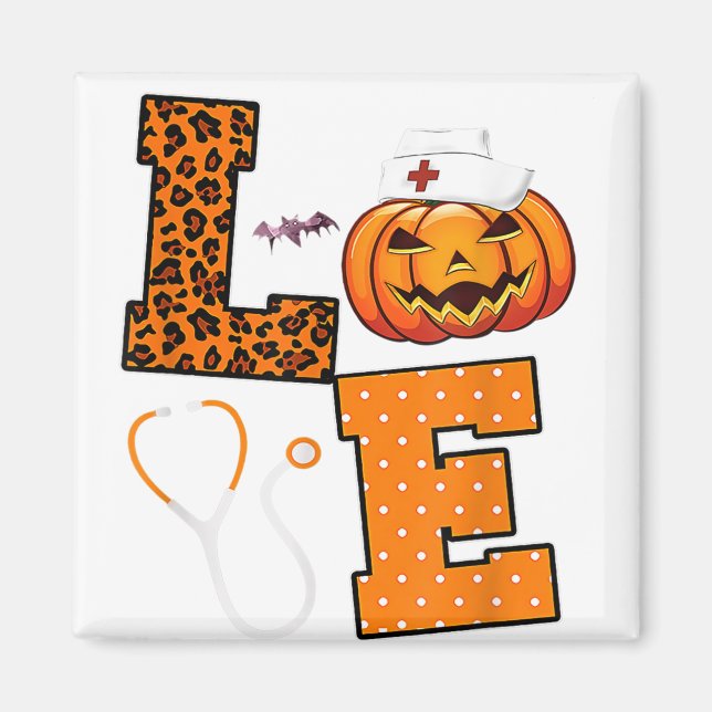 Love nurse halloween magnet (Front)