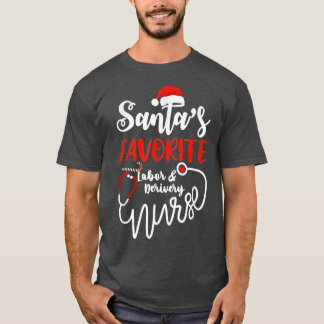 Love Nurse Labor & Derivery Santa Claus With Candy T-Shirt