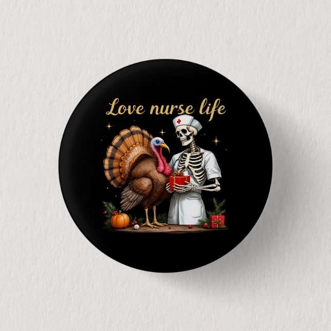 Love Nurse Life Celebrate Your Passion for Nursing 3 Cm Round Badge (Front)