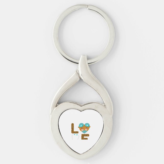 Love Nurse Life Cheetah   5 Key Ring (Front)