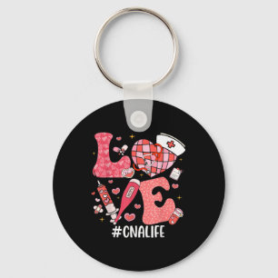 Love Nurse Life Cna Life Disco Heart Nurse Week Key Ring