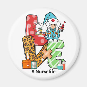 Love Nurse Life Easter Gnome Egg Hunting Basket Magnet