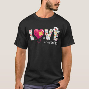 Love Nurse Life Halloween Pumpkin Stethoscope Gift T-Shirt