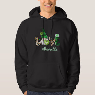 Love Nurse Life Irish Gnomes Nicu Nurse St. Patric Hoodie