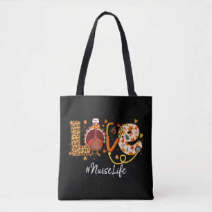 Love Nurse Nurse Life Christmas  Flannel Love Nurs Tote Bag