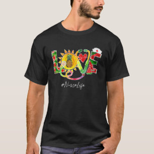 Love Nurse Off Duty Watermelon Pineapple Summer Vi T-Shirt