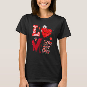 Love Nurse Red Heart Happy Valentine's Day T-Shirt