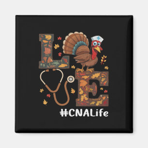 Love Nurse Thanksgiving Cna Certified Nursing Ista Magnet