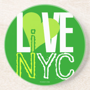 Love NYC Live In NYC Coaster Green 5