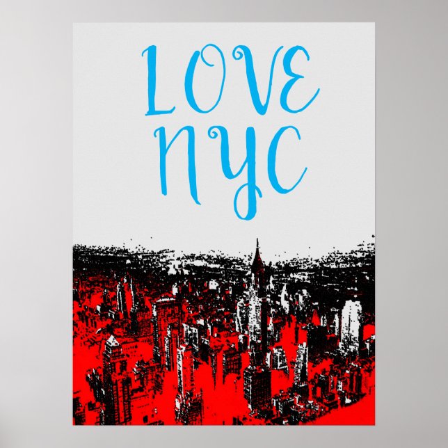 Love NYC Manhattan New York City Poster (Front)