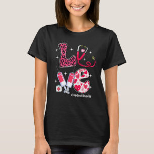 LOVE Occupational Therapist Life Messy Bun Valenti T-Shirt