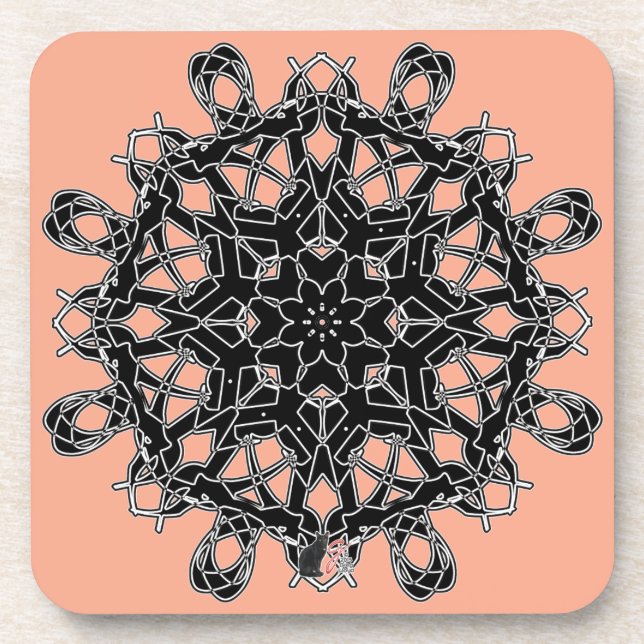 Love Octa Glyph Dusk Coaster (Front)