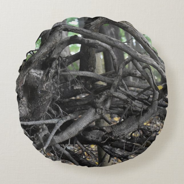 Love of a Fallen Tree Round Cushion (Front)