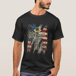 Love Of Country Faith In God 4th Of July American T-Shirt