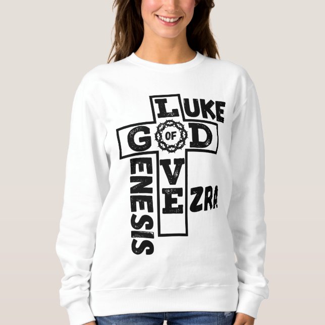 Love Of God Biblical Crossword Women's Sweatshirt (Front)