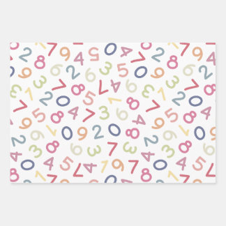 LOVE OF NUMBERS WRAPPING PAPER SHEET