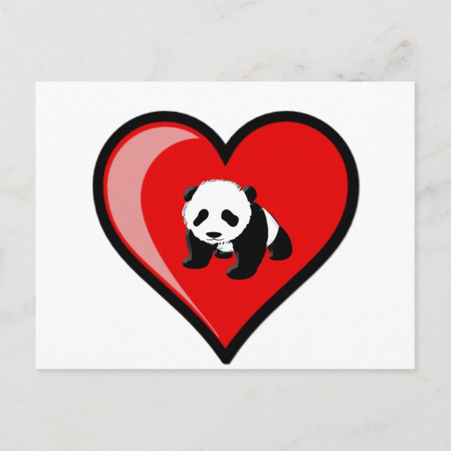 love of Panda Postcard (Front)