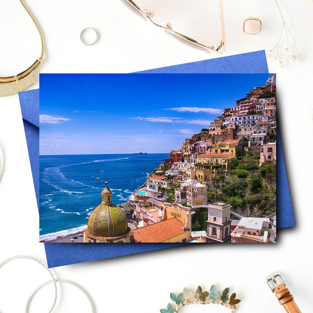 Love Of Positano Italy Blank Note Card (Charming Positano card perfect for heartfelt, personalized messages and greetings.)