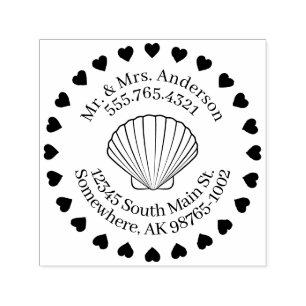 Love of the Sea, Shells, Personal Contact Self-inking Stamp