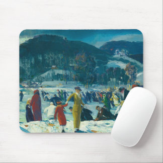 Love of Winter Vintage Snowy Scene Mouse Pad