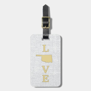 LOVE Oklahoma State Map Luggage Tag