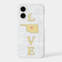 LOVE Oklahoma State Map moveable heart