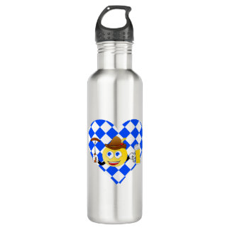 love oktoberfest emoji 710 ml water bottle