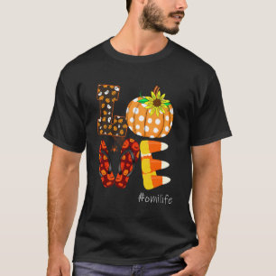 Love omilife Pumpkin Flip Flops omi Life Halloween T-Shirt