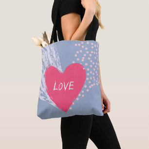 Love On A Heart Tote Bag