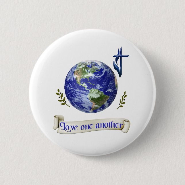 Love on another 6 cm round badge (Front)