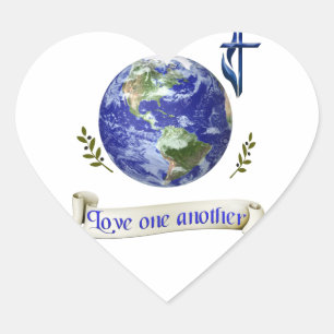 Love on another heart sticker