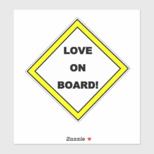 LOVE ON BOARD! Automobile sticker