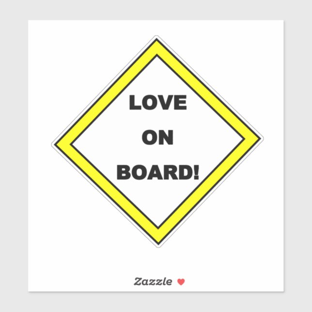 LOVE ON BOARD! Automobile sticker (Sheet)