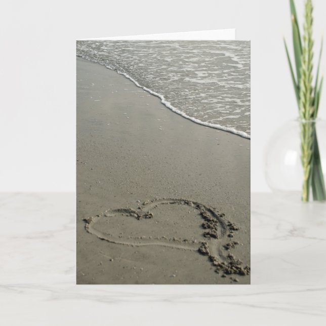 Love on the Beach Blank Greeting Card (Front)