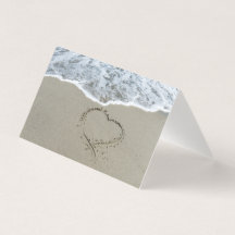 Love on the beach blank notecard set of 25
