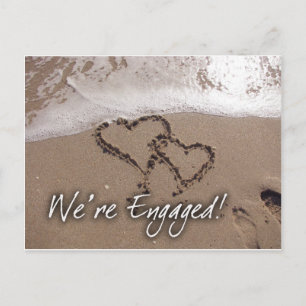 Love on the beach engagement card