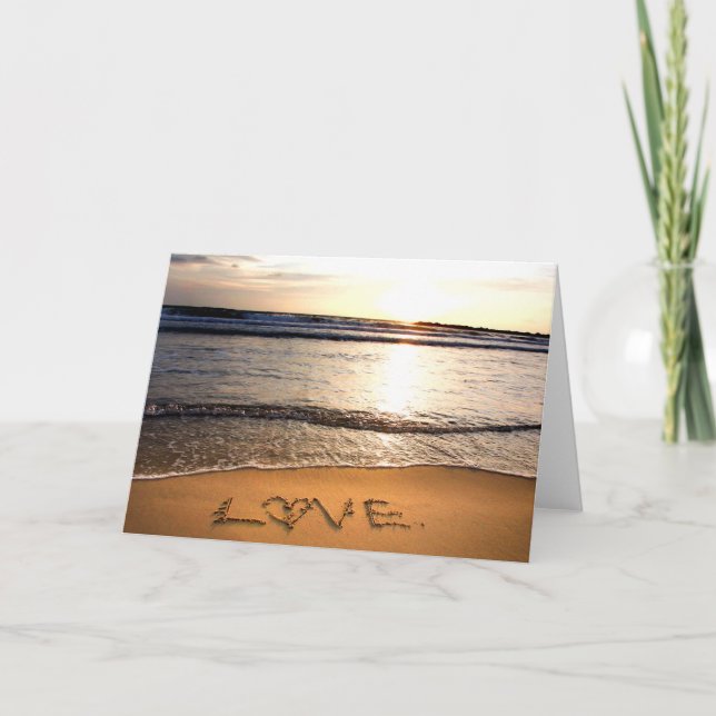 Love on the Beach Greeting Card (Front)