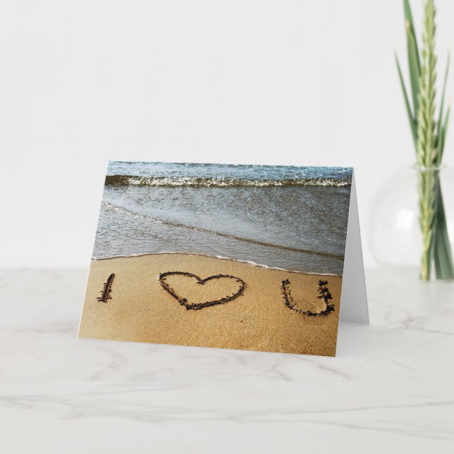 Love On The Beach Greeting Card (Front)