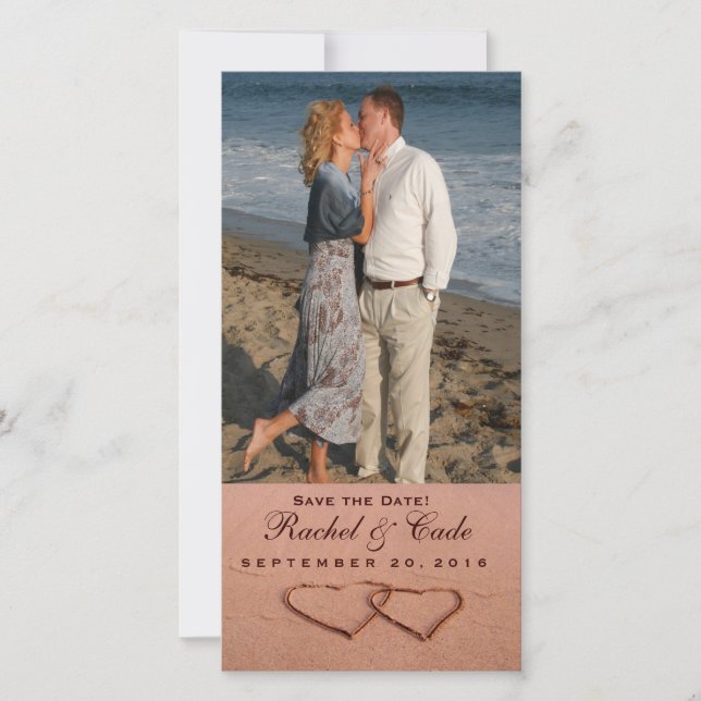 Love on the beach photo template (Front)