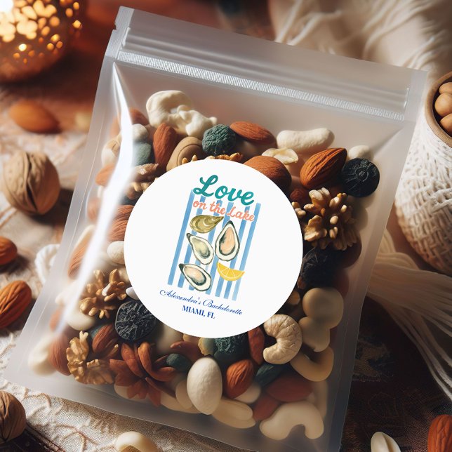 Love on the Lake Bachelorette Getaway Classic Round Sticker (Creator Uploaded)