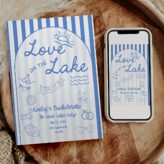 Love on the Lake Bachelorette Invitation