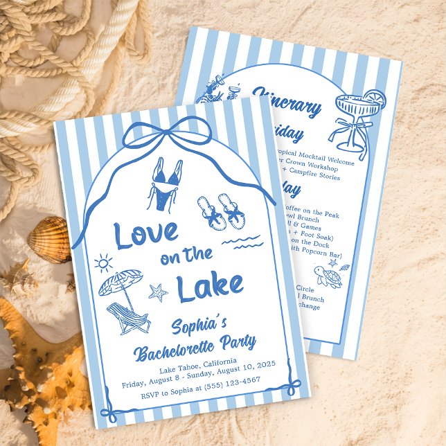 Love On The Lake Bachelorette Party  Invitation (Creator Uploaded)