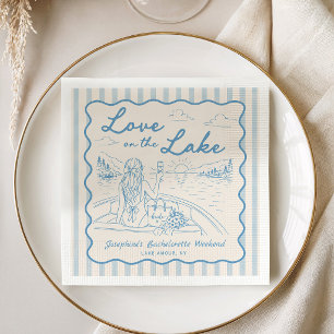 Love on the Lake Bachelorette Weekend Bridal Party Napkin
