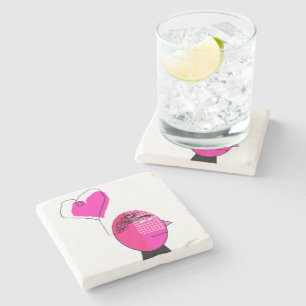 Love on the Mind Stone Coaster