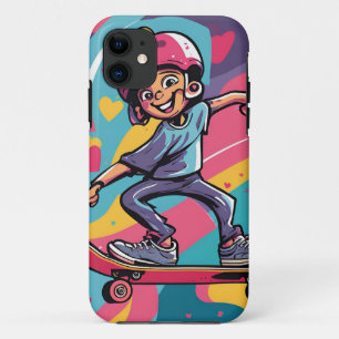 Love on Wheels – Cool Skateboarding Heart Design Case-Mate iPhone Case