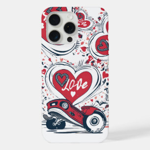 Love on Wheels – Cool Skateboarding Heart Design   iPhone 15 Pro Max Case