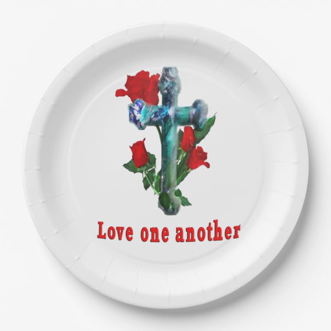 Love one abother paper plate (Front)
