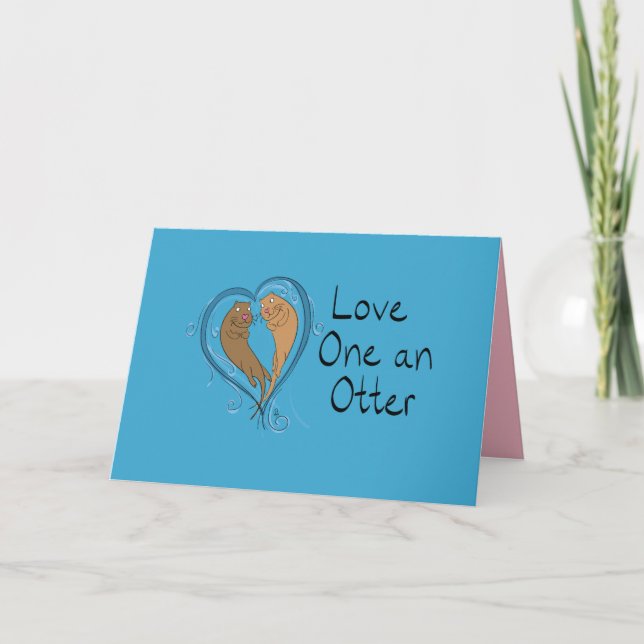 Love One an Otter Cute Greeting Card (Front)