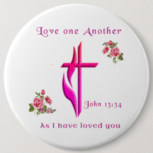 Love one another 6 cm round badge